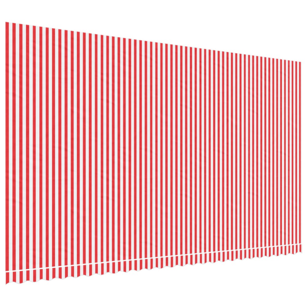 vidaXL Τεντόπανο Ανταλλακτικό Ριγέ Κόκκινο / Λευκό 6 x 3,5 μ.