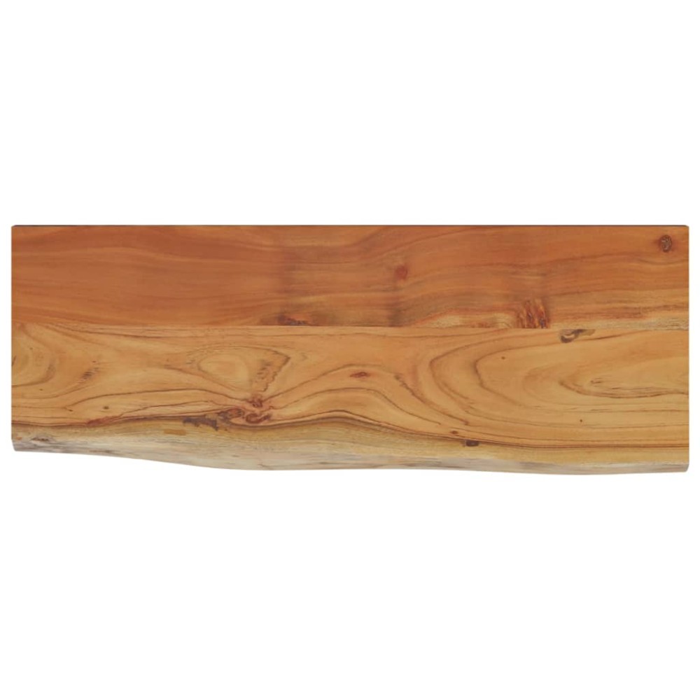 vidaXL Ράφι Επιτοίχιο Ορθ. Live Edge 80x30x2,5 εκ. Μασίφ Ξύλο Ακακίας