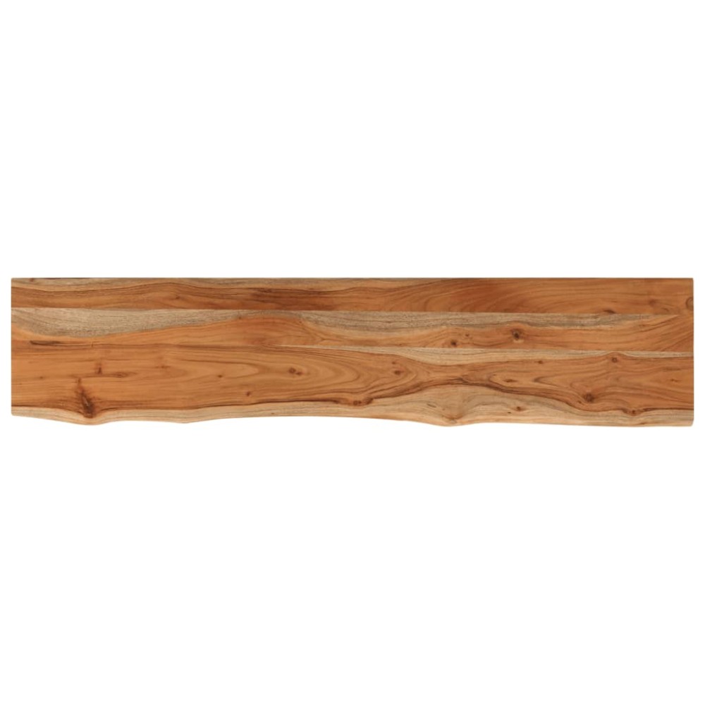 vidaXL Ράφι Επιτοίχιο Ορθ. Live Edge 100x20x3,8 εκ. Μασίφ Ξύλο Ακακίας