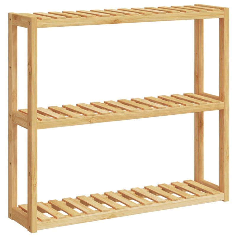 vidaXL Ράφι Μπάνιου 3 Επιπέδων Επιτοίχιο 60x15x54 εκ. από Μπαμπού