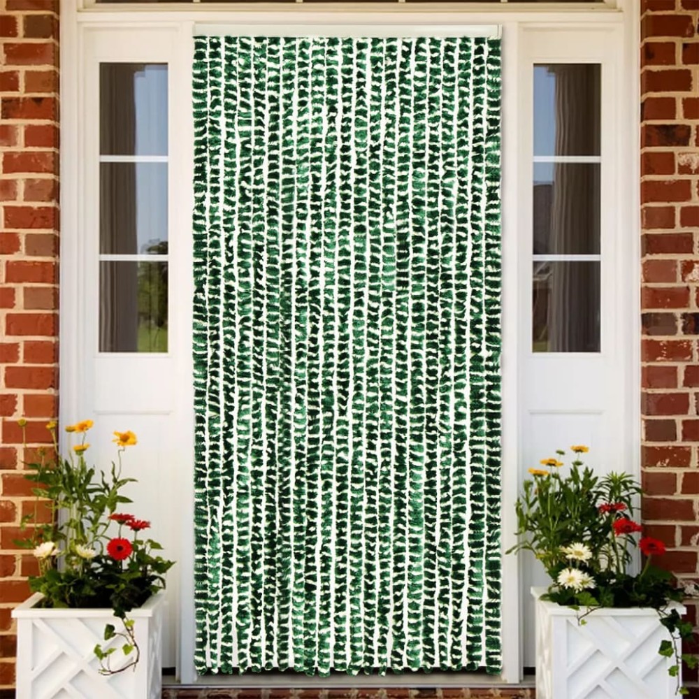 vidaXL Σήτα Εντόμων Πράσινο/ Λευκό 56 x 200 εκ. από Σενίλ