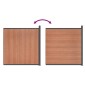 vidaXL Πάνελ Περίφραξης Καφέ 173 x 186 εκ. από WPC