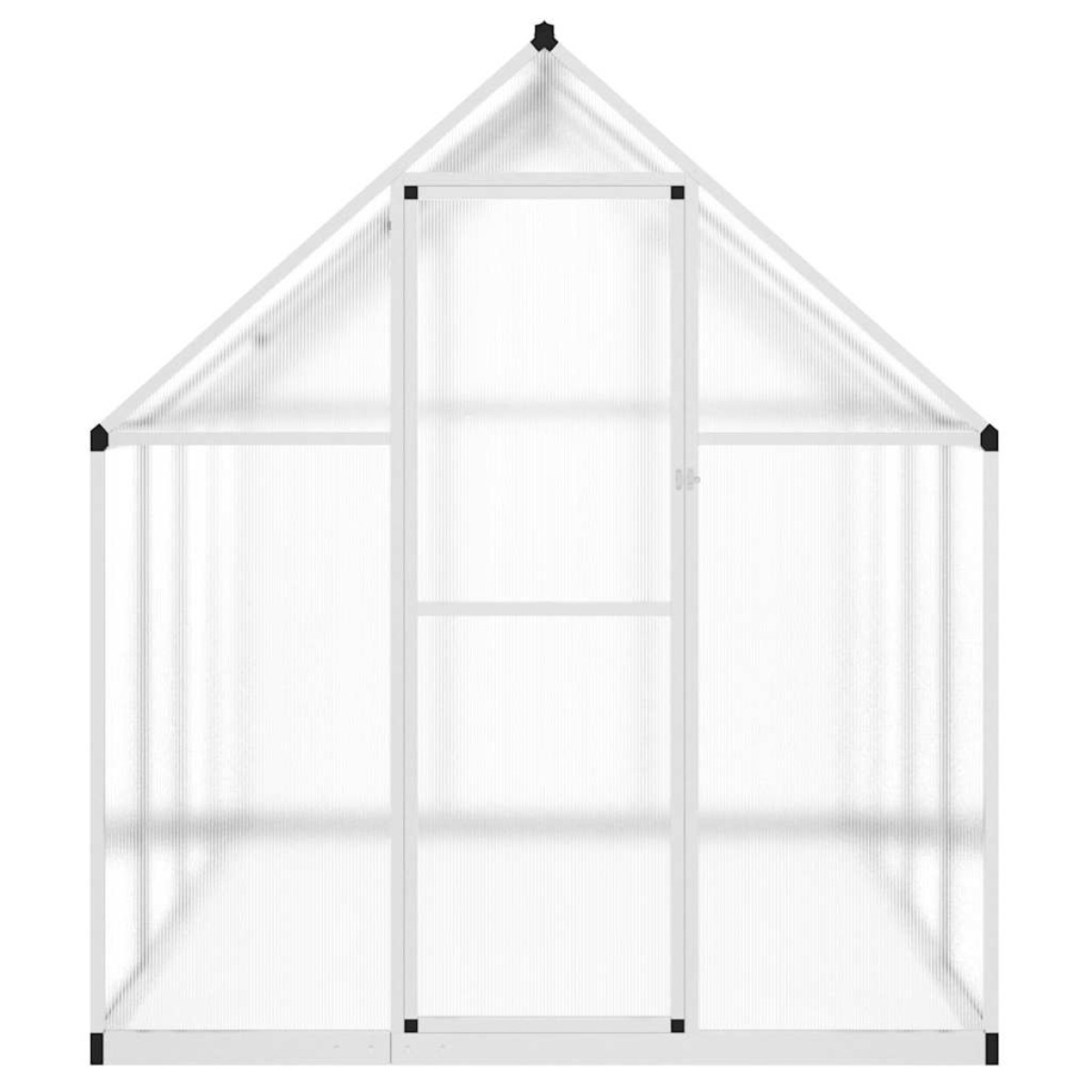 vidaXL Θερμοκήπιο με Πλαίσιο Βάσης Ασημί 224x169x195 εκ. Αλουμίνιο