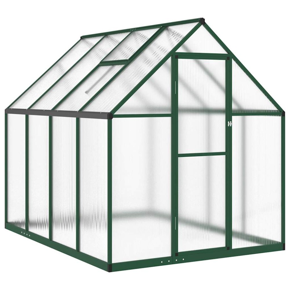 vidaXL Θερμοκήπιο με Πλαίσιο Βάσης Πράσινο 224x169x195 εκ. Αλουμινίου
