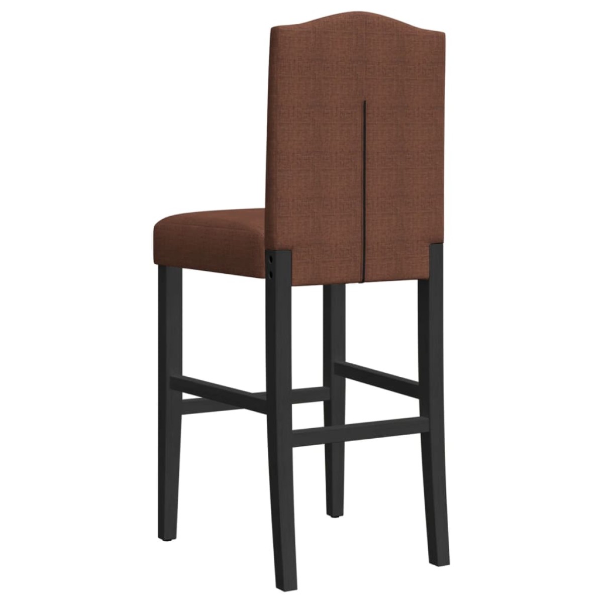 vidaXL Καρέκλες Μπαρ 2 τεμ. Μασίφ Ξύλο Καουτσουκόδεντρου / Ύφασμα
