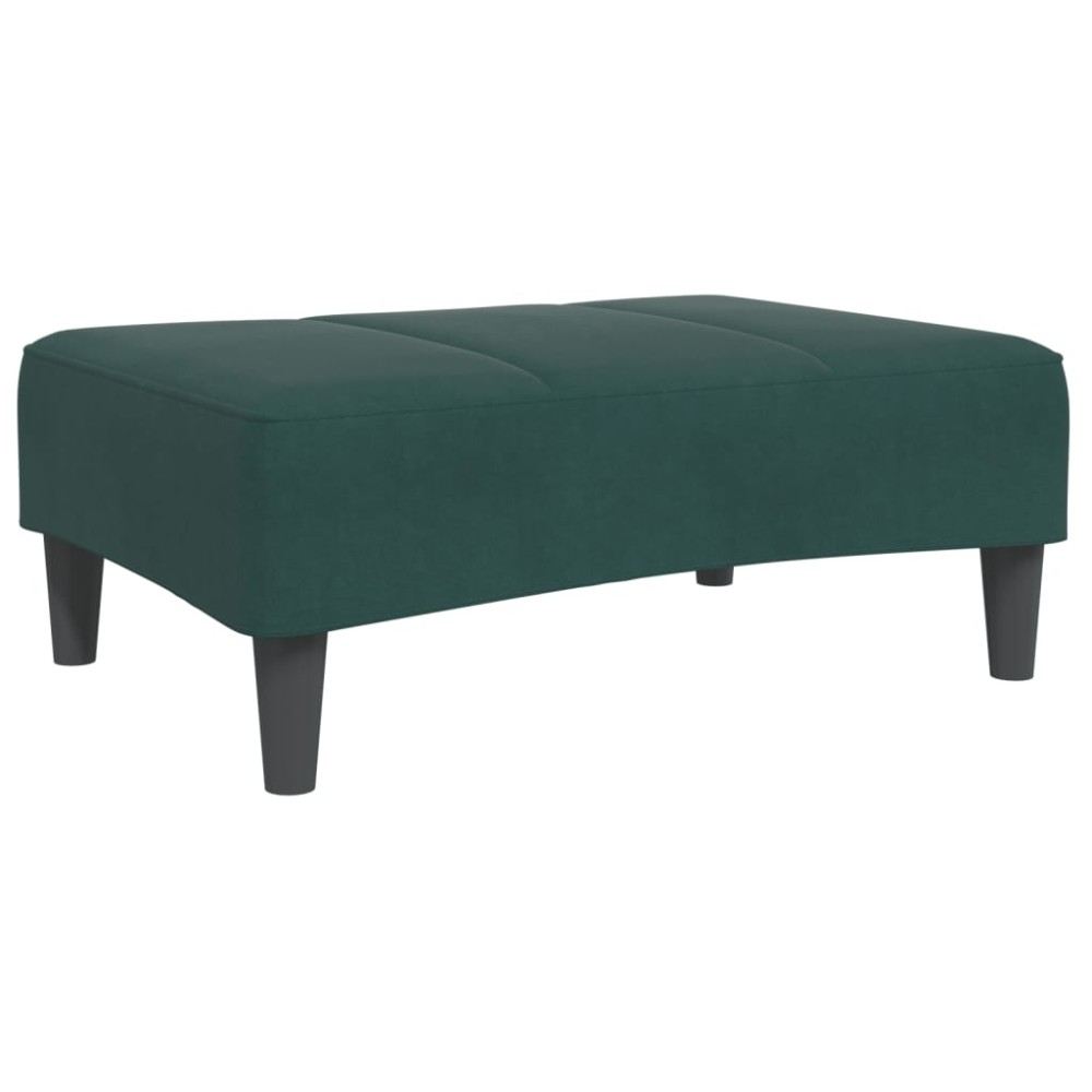 vidaXL Υποπόδιο Σκούρο Πράσινο 77x55x31 εκ. Βελούδινο