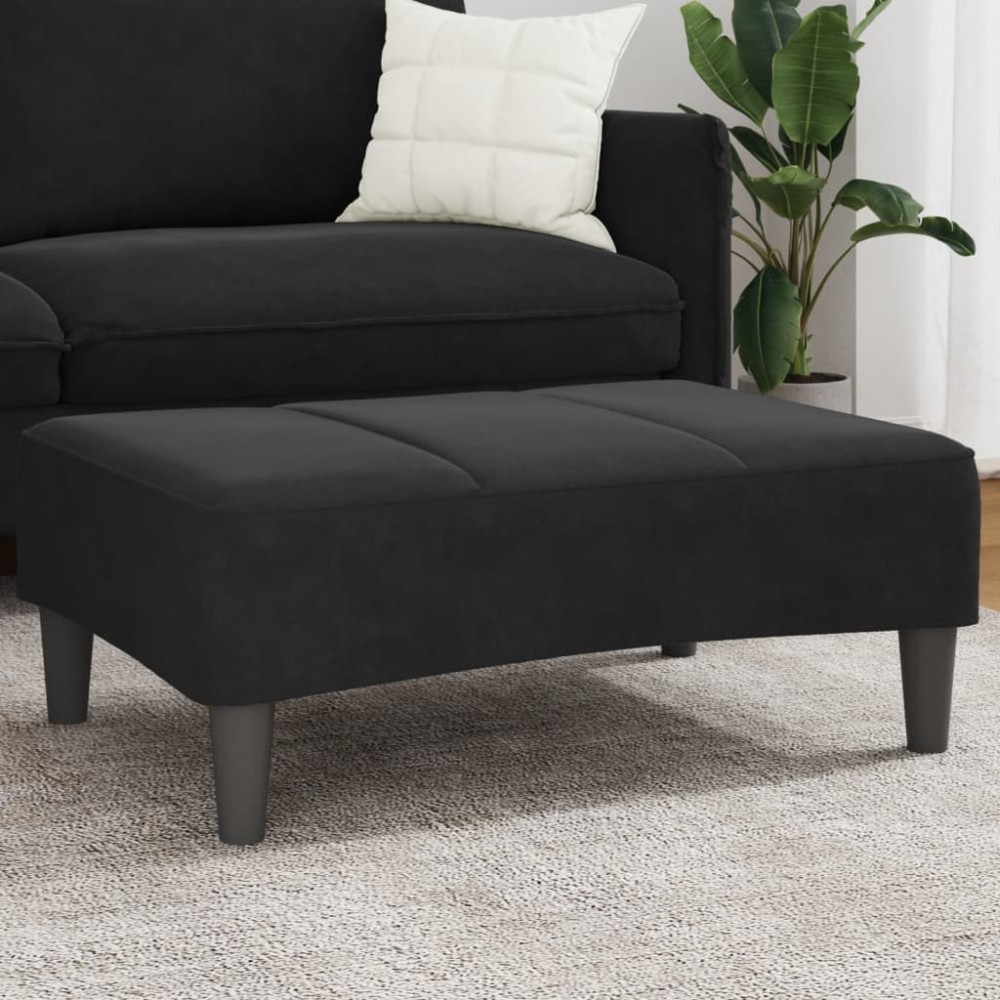 vidaXL Υποπόδιο Μαύρο 77x55x31 εκ. Βελούδινο