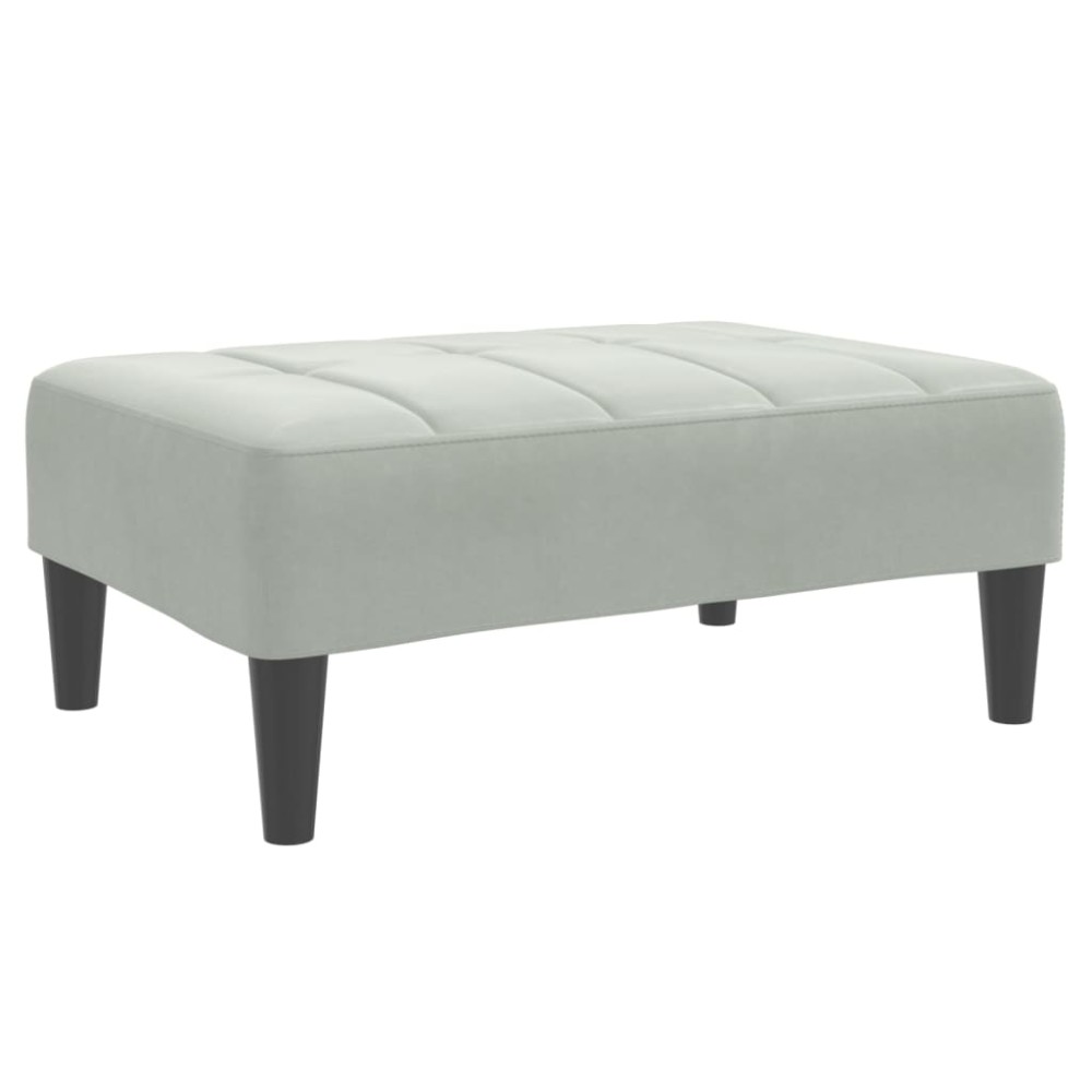 vidaXL Υποπόδιο Ανοιχτό Γκρι 77x55x31 εκ. Βελούδινο