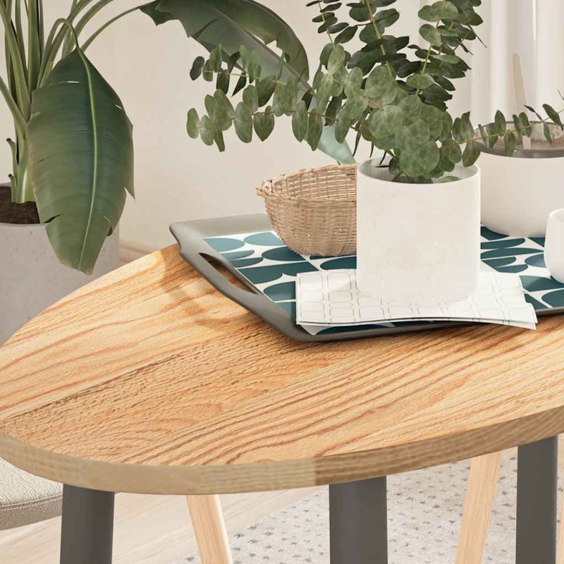 vidaXL Επιτραπέζια επιφάνεια 100x50x2 cm μασίφ ξύλο δρυς οβάλ