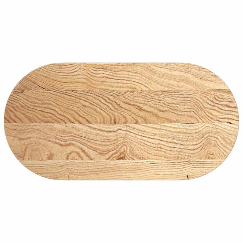 vidaXL Επιτραπέζια επιφάνεια 100x50x2 cm μασίφ ξύλο δρυς οβάλ