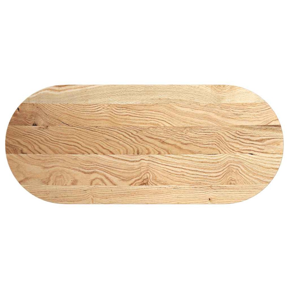 vidaXL Επιτραπέζια επιφάνεια 140x60x2 εκ. από Μασίφ Ξύλο Δρυός Οβάλ