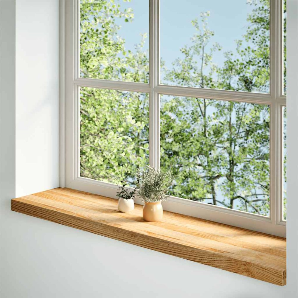vidaXL Περβάζια παραθύρων 2 τεμ. Αν. Καφέ 100x30x2εκ. Μασίφ Ξύλο Δρυός
