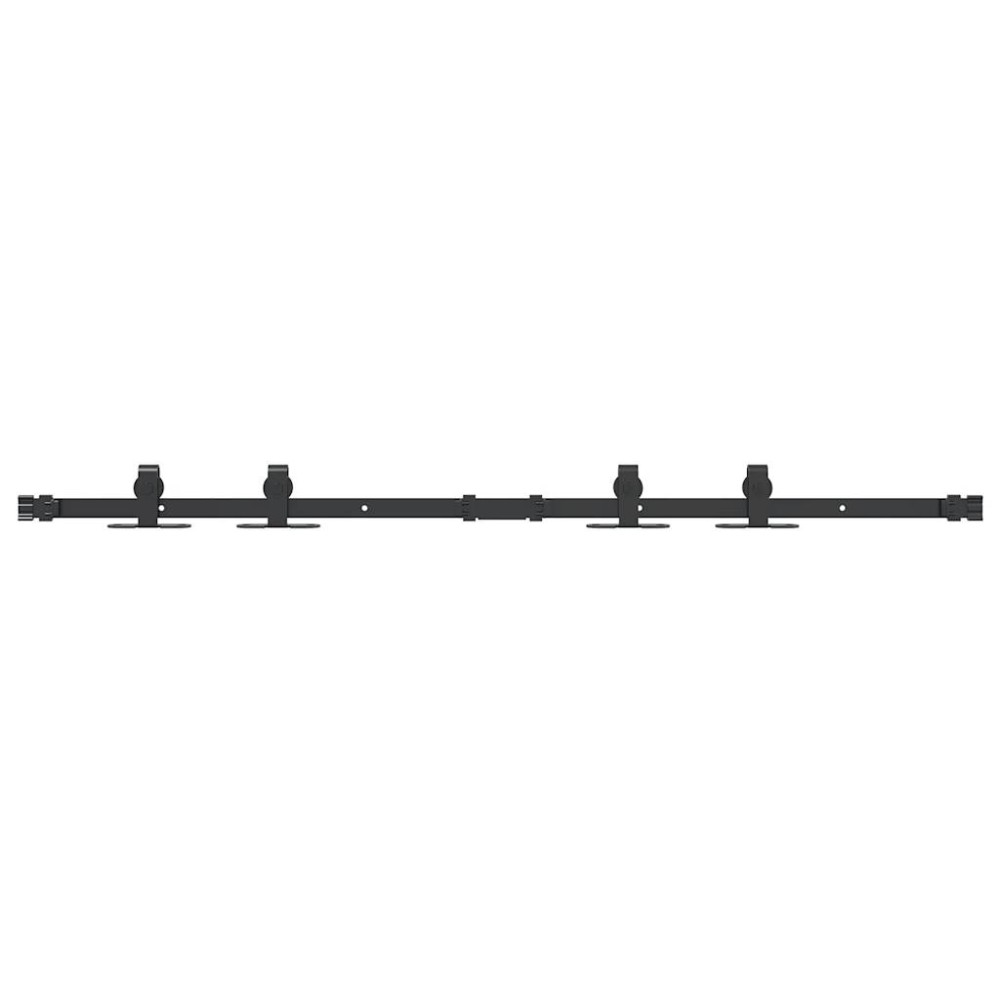 vidaXL Κιτ συρόμενης πόρτας γραφείου 122 cm από ανθρακούχο χάλυβα