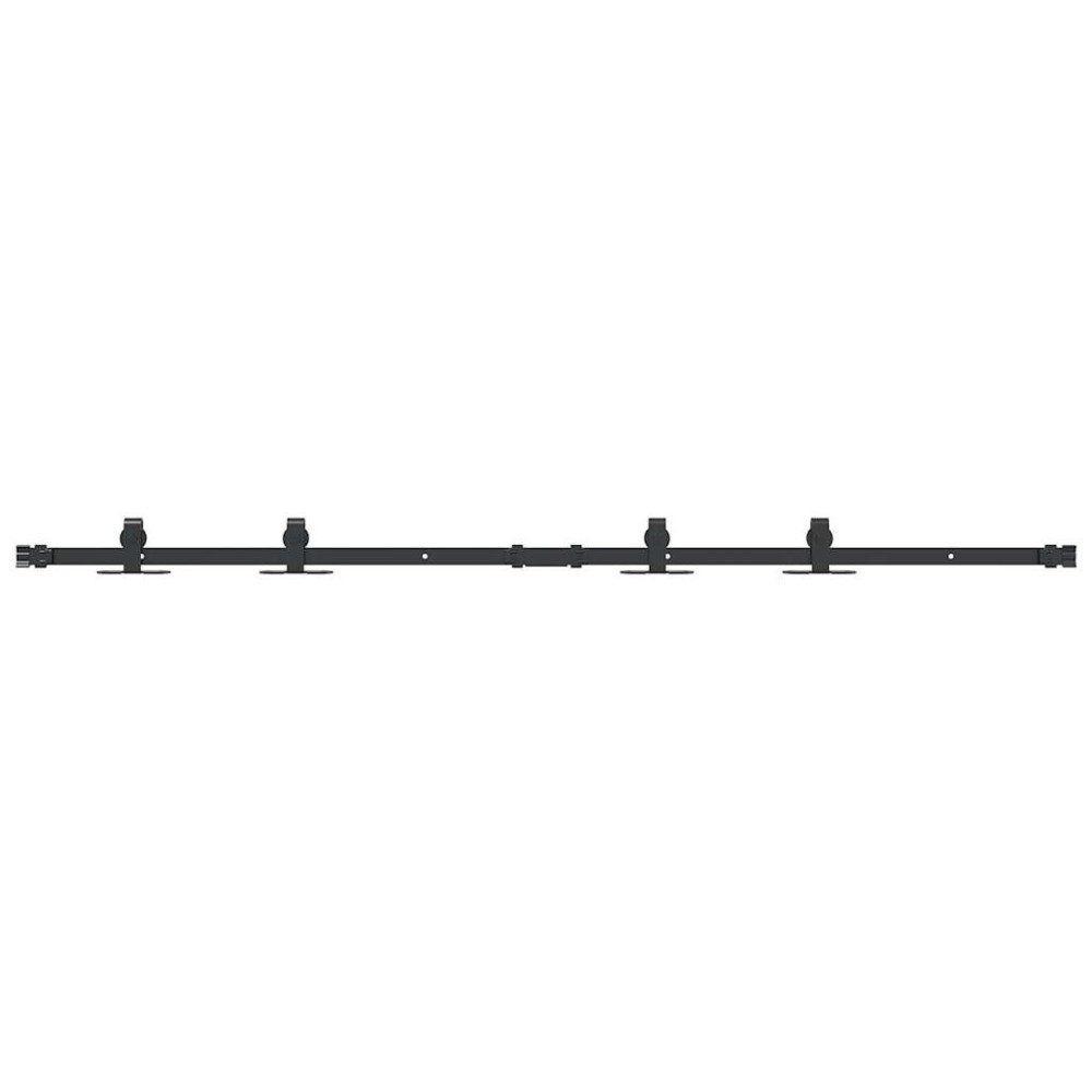 vidaXL Κιτ συρόμενης ντουλάπας 152 cm Ανθρακούχο ατσάλι