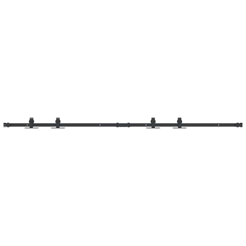 vidaXL Κιτ συρόμενης πόρτας γραφείου 183 cm από ανθρακούχο χάλυβα