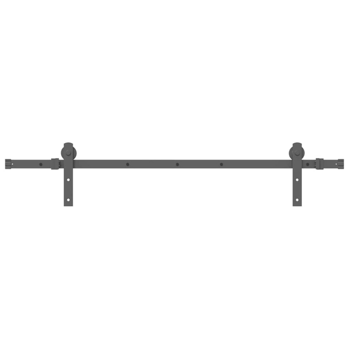 vidaXL Κιτ υλικού συρόμενης πόρτας 152 cm χάλυβα μαύρο