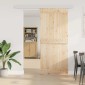 vidaXL Κιτ υλικού συρόμενης πόρτας 183 cm Κράμα αλουμινίου Sliver