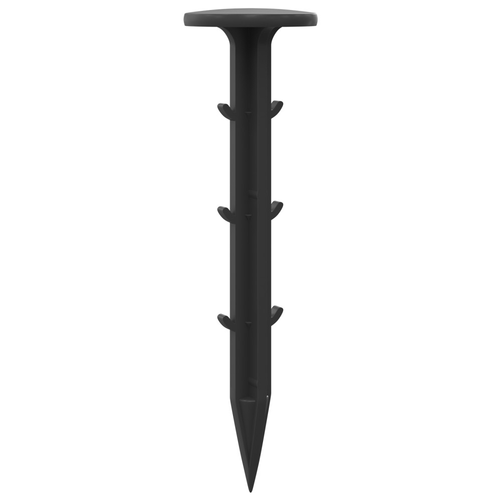 vidaXL Παλούκια εδάφους 100 pcs Μαύρο Ø3 x 11 εκ Πλαστικό