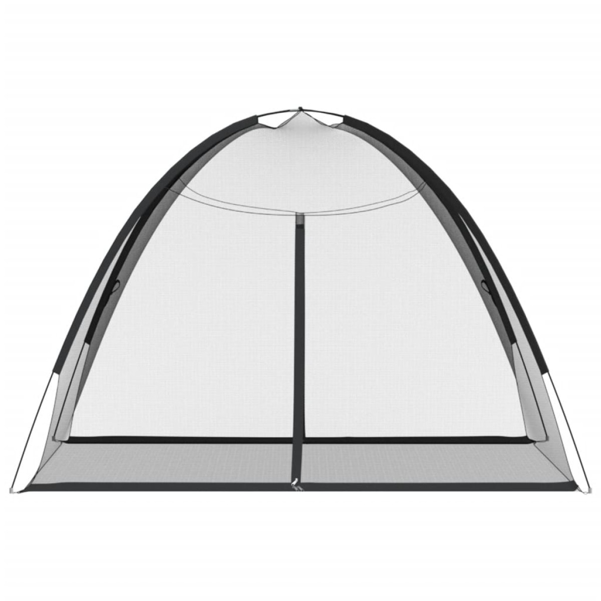 vidaXL Κουνουπιέρα Mongolia με Πόρτες 200Δίχτυ Μαύρη 200x150x140 εκ.