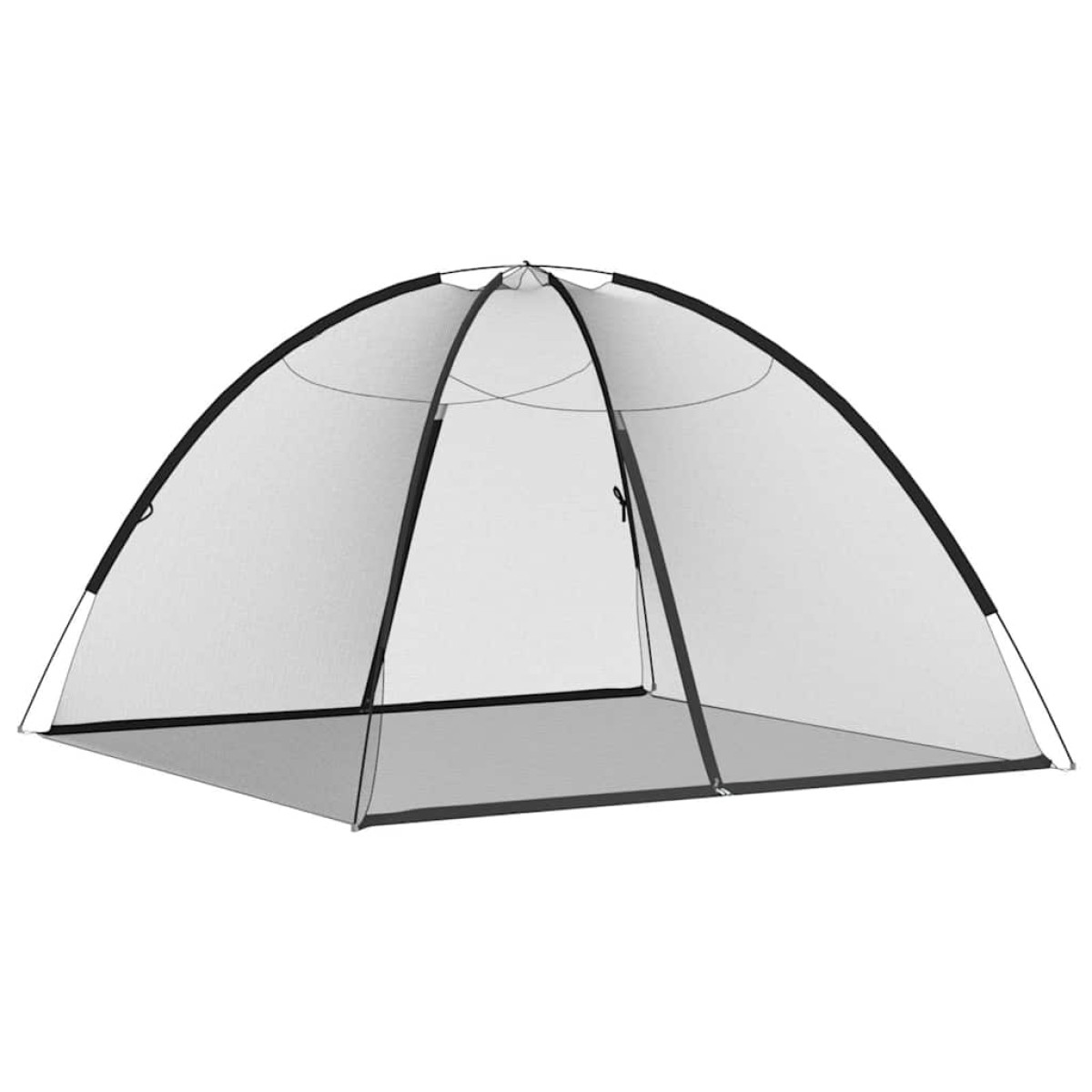 vidaXL Κουνουπιέρα Mongolia με Πόρτες 200Δίχτυ Μαύρη 200x200x135 εκ.