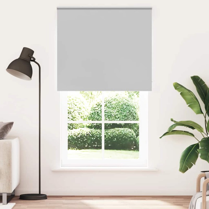 vidaXL Roller Blind Blackout ανοιχτό γκρι 135x210 cm Πλάτος υφάσματος