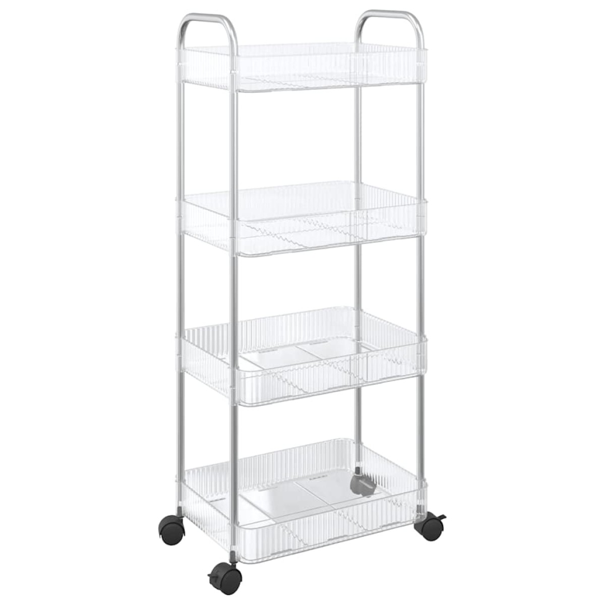 vidaXL Καρότσι αποθήκευσης 4 Επίπεδα Διαφανές 37x28x95 εκ. Ακρυλικό