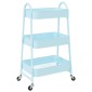 vidaXL Τρόλεϊ αποθήκευσης 3 Επίπεδα Μπλε 42x41,5x77 εκ. Ατσάλι