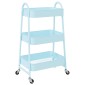 vidaXL Τρόλεϊ αποθήκευσης 3 Επίπεδα Μπλε 42x41,5x77 εκ. Ατσάλι