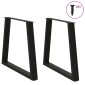 vidaXL Πόδια Τραπεζαρίας Σχήματος V 2 τεμ. Μαύρο 70x(72-73,3) εκ. Ατσάλι