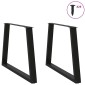 vidaXL Πόδια Τραπεζαρίας Σχήματος V 2 τεμ. Μαύρο 100x (72-73,3) εκ. Ατσάλι