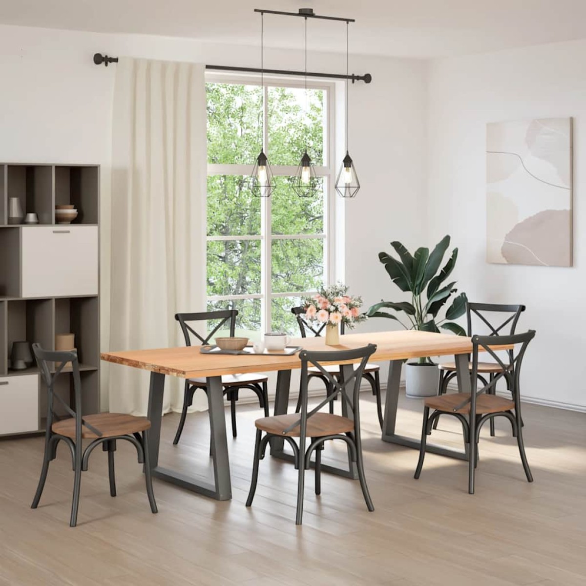 vidaXL Πόδια Τραπεζαρίας Σχήματος V 3 τεμ. Ανθρακί 70x(72-73,3) εκ. Ατσάλι