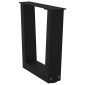 vidaXL Πόδια Τραπεζιού Σαλονιού Σχήματος V 2 τεμ. Μαύρο 40x(30-31,3) εκ. Ατσάλι