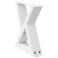 vidaXL Πόδια Τραπεζιού Σαλονιού 2 τεμ. Λευκά 30x(30-31,3) εκ. Ατσάλι