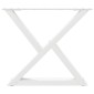 vidaXL Πόδια Τραπεζιού Σαλονιού 2 τεμ. Λευκά 50x(42-43,3) εκ. Ατσάλι