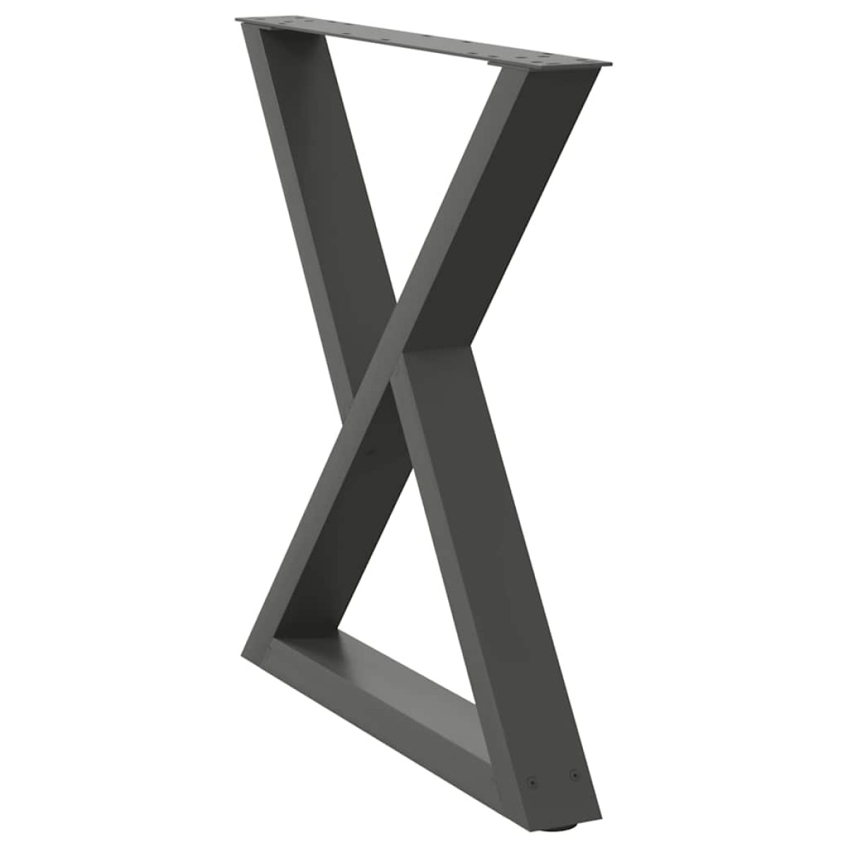 vidaXL Πόδια Τραπεζαρίας 2 τεμ. Ανθρακί 70x(72-73,3) εκ. Ατσάλι
