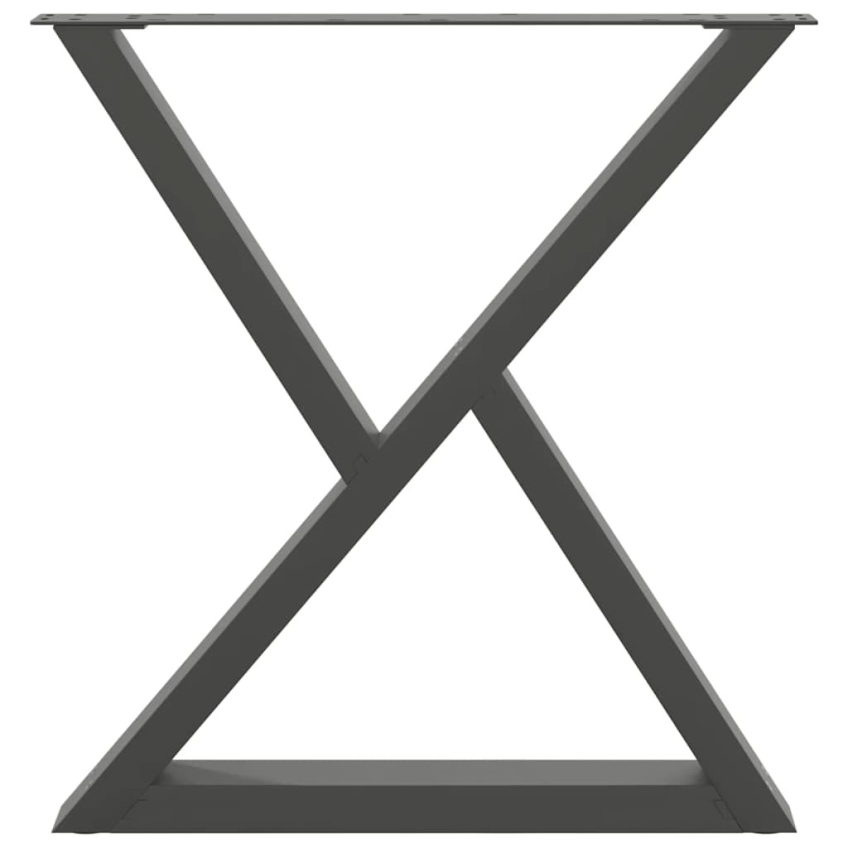 vidaXL Πόδια Τραπεζαρίας 2 τεμ. Ανθρακί 70x(72-73,3) εκ. Ατσάλι