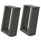 vidaXL Πόδια Τραπεζιού Σαλονιού σε Σχήμα U 2 τεμ. Ανθρακί 30x(30-31) εκ. Ατσάλι
