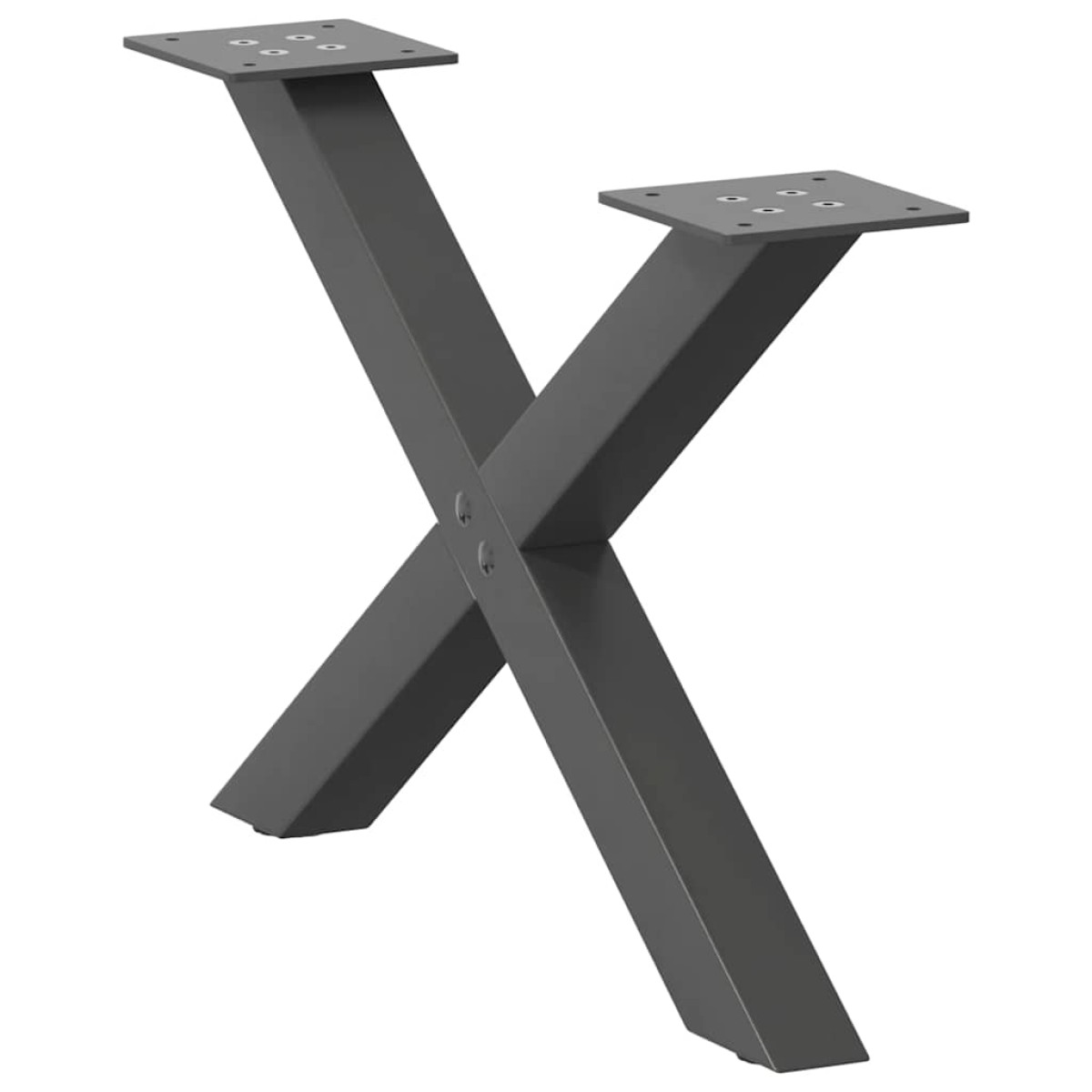 vidaXL Πόδια Τραπεζιού Σαλονιού σε Σχήμα Χ, 2 τεμ. Ανθρακί 60x(30-31) εκ. Ατσάλι
