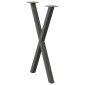 vidaXL Πόδια Τραπεζαρίας σε Σχήμα Χ, 2 τεμ. Ανθρακί 57x(72-73) εκ. Ατσάλι