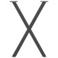 vidaXL Πόδια Τραπεζαρίας σε Σχήμα Χ, 2 τεμ. Ανθρακί 57x(72-73) εκ. Ατσάλι