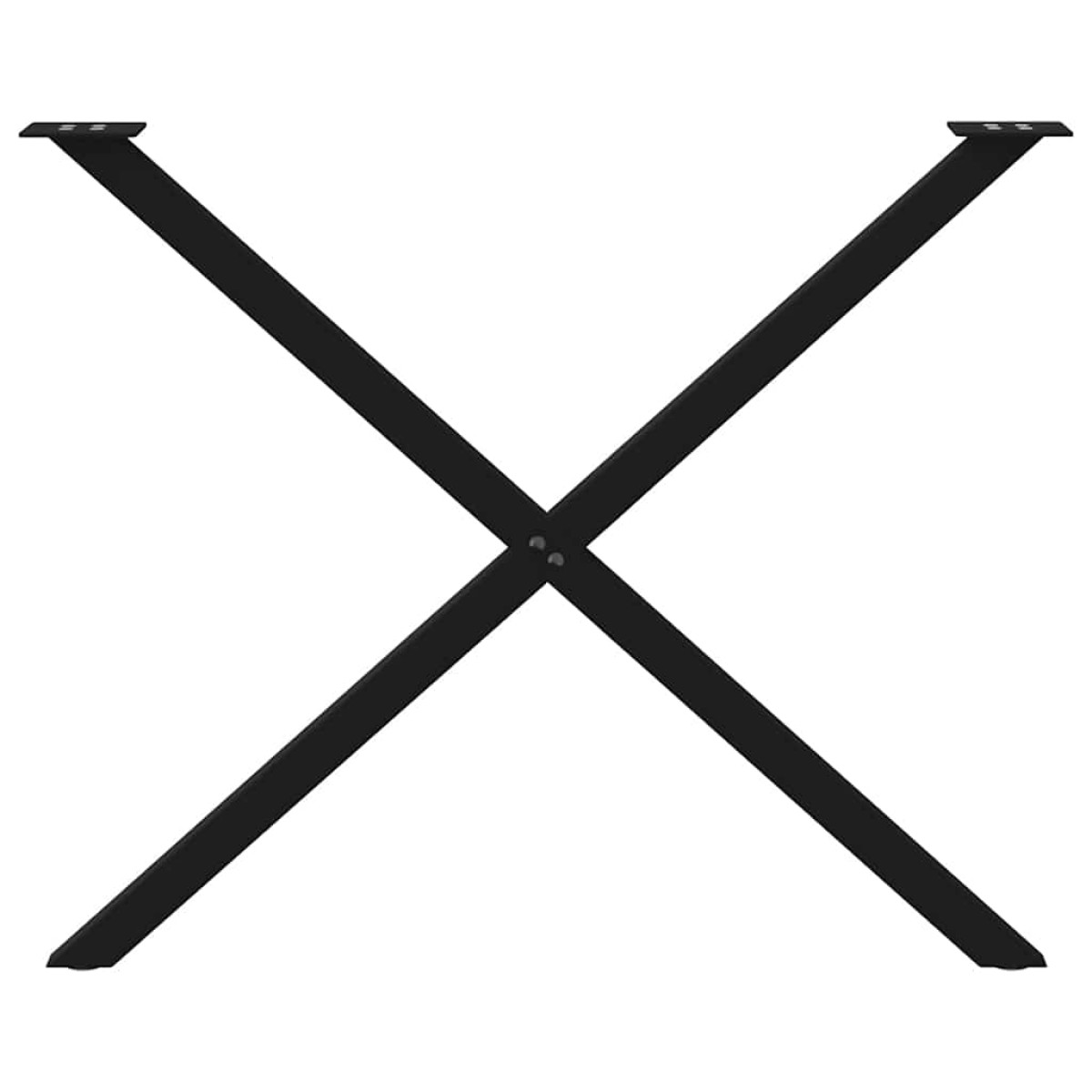 vidaXL Πόδια Τραπεζαρίας σε Σχήμα Χ, 2 τεμ. Μαύρα 90x(72-73) εκ. Ατσάλι