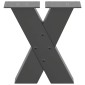 vidaXL Πόδια Τραπεζιού Σαλονιού σε Σχήμα Χ, 2 τεμ. Ανθρακί 30x(30-31) εκ. Ατσάλι