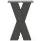 vidaXL Πόδια Τραπεζιού Σαλονιού σε Σχήμα Χ, 2 τεμ. Ανθρακί 38x(42-43) εκ. Ατσάλι