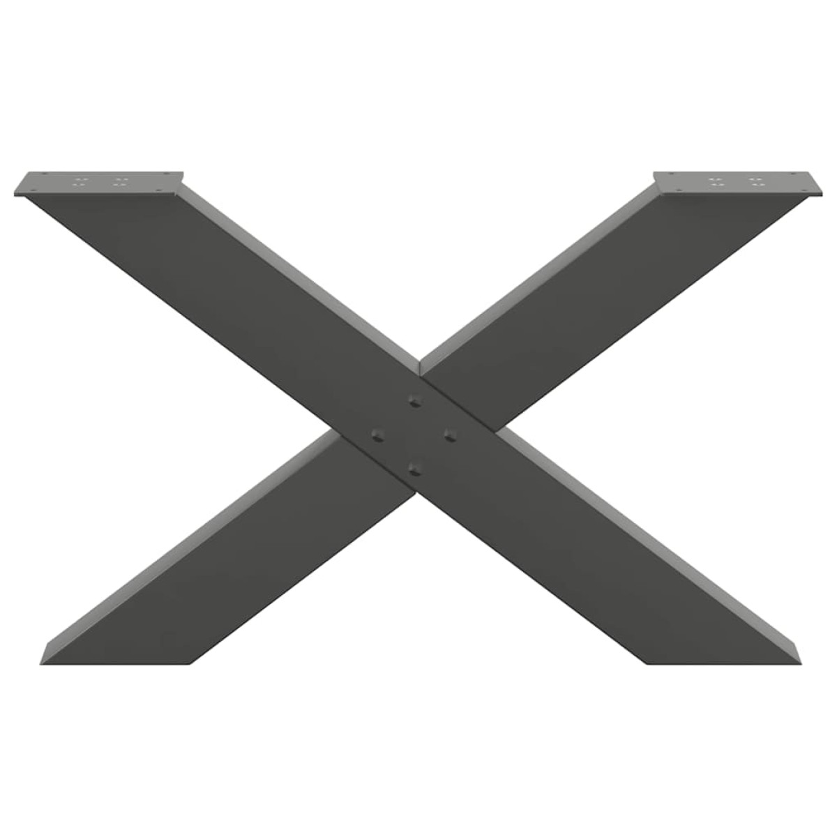 vidaXL Πόδια Τραπεζιού Σαλονιού σε Σχήμα Χ, 2 τεμ. Ανθρακί 70x(42-43) εκ. Ατσάλι