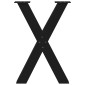vidaXL Πόδια Τραπεζαρίας σε Σχήμα Χ, 2 τεμ. Μαύρο, Ατσάλι 60x(72-73) εκ.