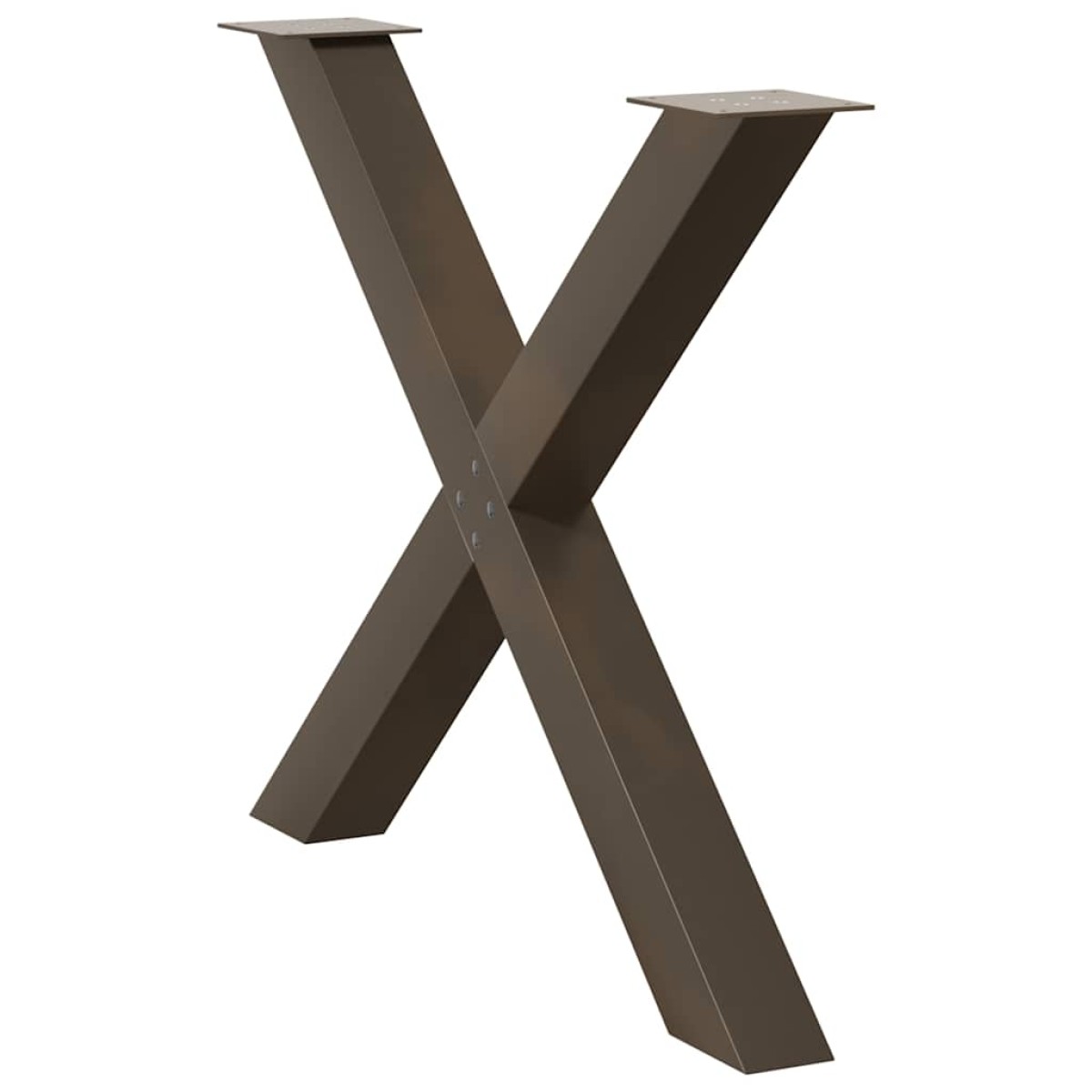 vidaXL Πόδια Τραπεζαρίας σε Σχήμα Χ 3 τεμ. από Φυσικό Ατσάλι 90x(72-73) εκ. Ατσάλι