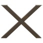 vidaXL Πόδια Τραπεζαρίας σε Σχήμα Χ 3 τεμ. από Φυσικό Ατσάλι 90x(72-73) εκ. Ατσάλι