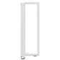 vidaXL Πόδια Κονσόλας σε Σχήμα Τ, 2 τεμ. Λευκά 38x25x(72-73) εκ. Ατσάλι
