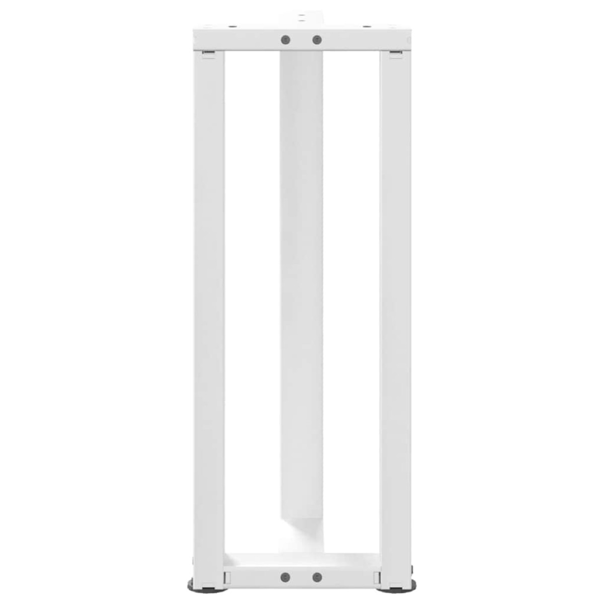 vidaXL Πόδια Κονσόλας σε Σχήμα Τ, 2 τεμ. Λευκά 38x25x(72-73) εκ. Ατσάλι