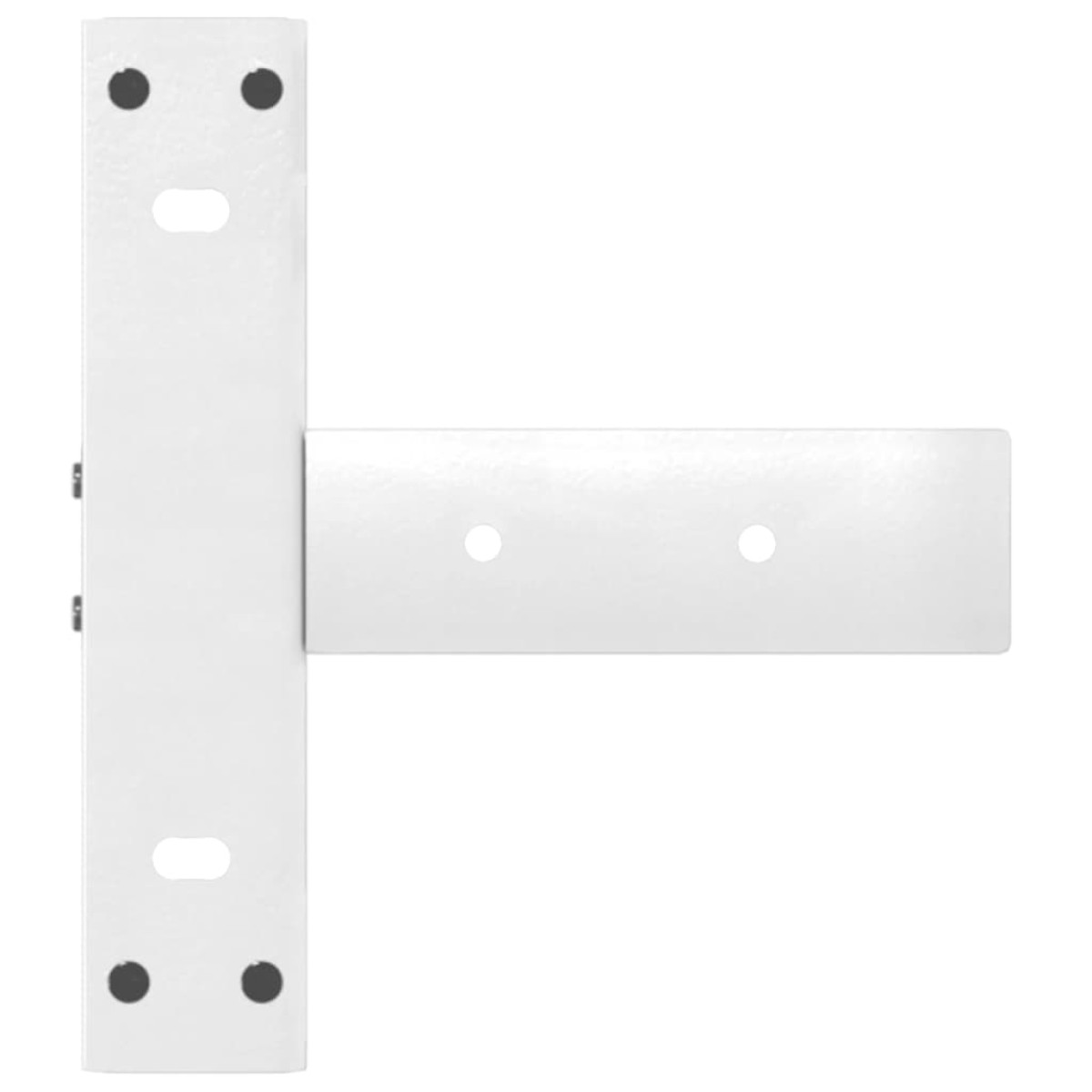 vidaXL Πόδια Κονσόλας σε Σχήμα Τ, 2 τεμ. Λευκά 38x25x(72-73) εκ. Ατσάλι